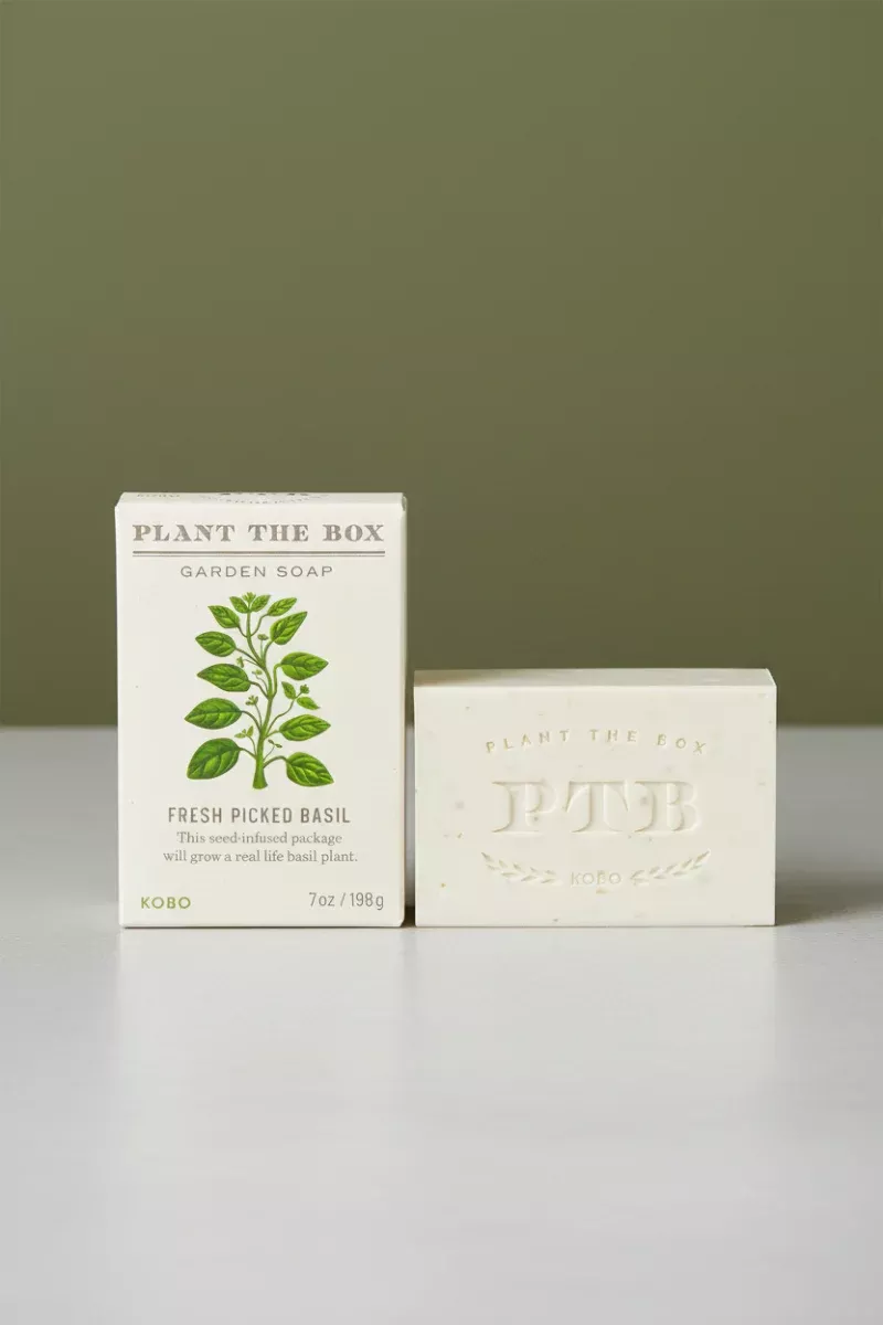 kobo-fresh-picked-basil-plant-box-bar-soap Kobo Fresh Picked Basil Plant The Box Bar Soap