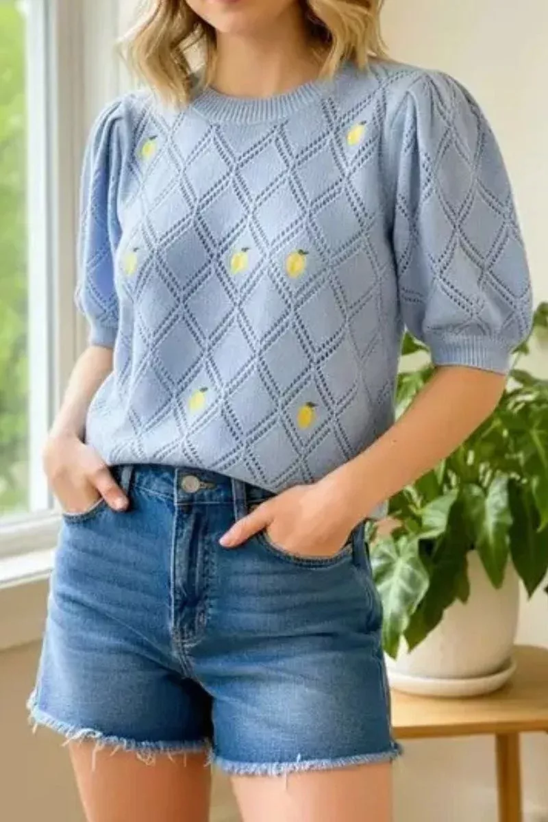 lemon-embroidered-sweater-medium-chambray Lemon Embroidered Sweater Medium Chambray