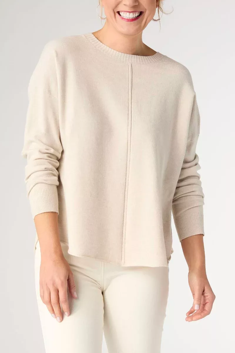 lightweight-heavenly-luxe-long-sleeve-sweater-l-xl-oatmeal Lightweight Heavenly Luxe Long Sleeve Sweater L/XL Oatmeal