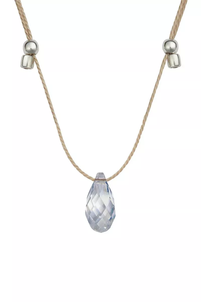 livy-hyevibe-crystal-slider-necklace-blue-shade-silver &Livy Hyevibe Crystal Slider Necklace Blue Shade Silver