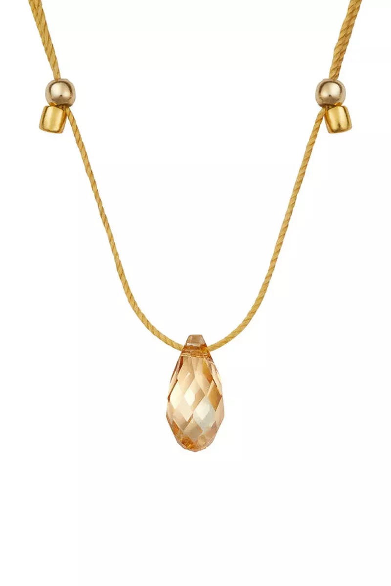 livy-hyevibe-crystal-slider-necklace-silver-shade-gold &Livy Hyevibe Crystal Slider Necklace Silver Shade Gold