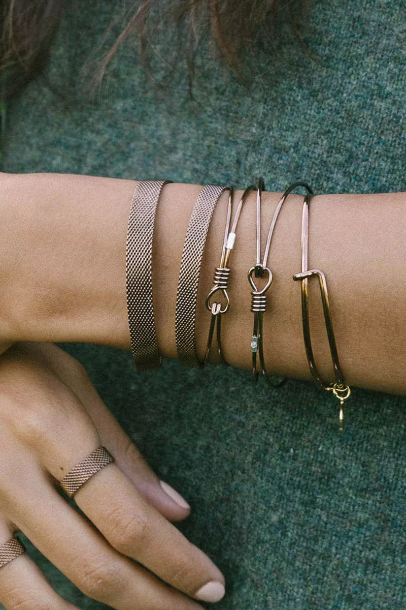 livy-love-knot-bangle-large-rose-gold &Livy Love Knot Bangle Large Rose Gold