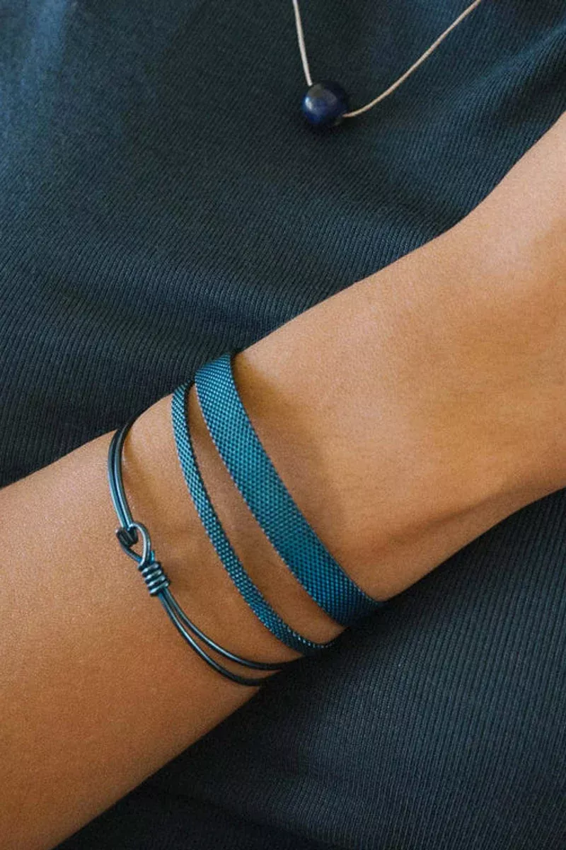livy-love-knot-bangle-large-sapphire &Livy Love Knot Bangle Large Sapphire