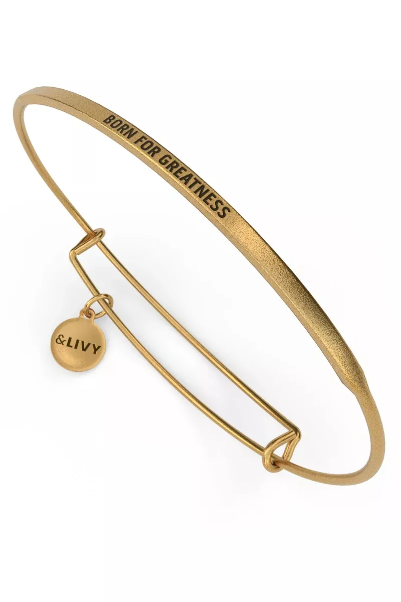 livy-posy-bracelet-born-greatness-antique-gold &Livy Posy Bracelet Born For Greatness Antique Gold