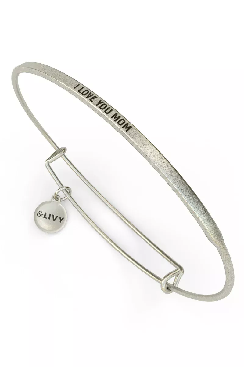livy-posy-bracelet-i-love-you-mom-antique-silver &Livy Posy Bracelet I Love You Mom Antique Silver