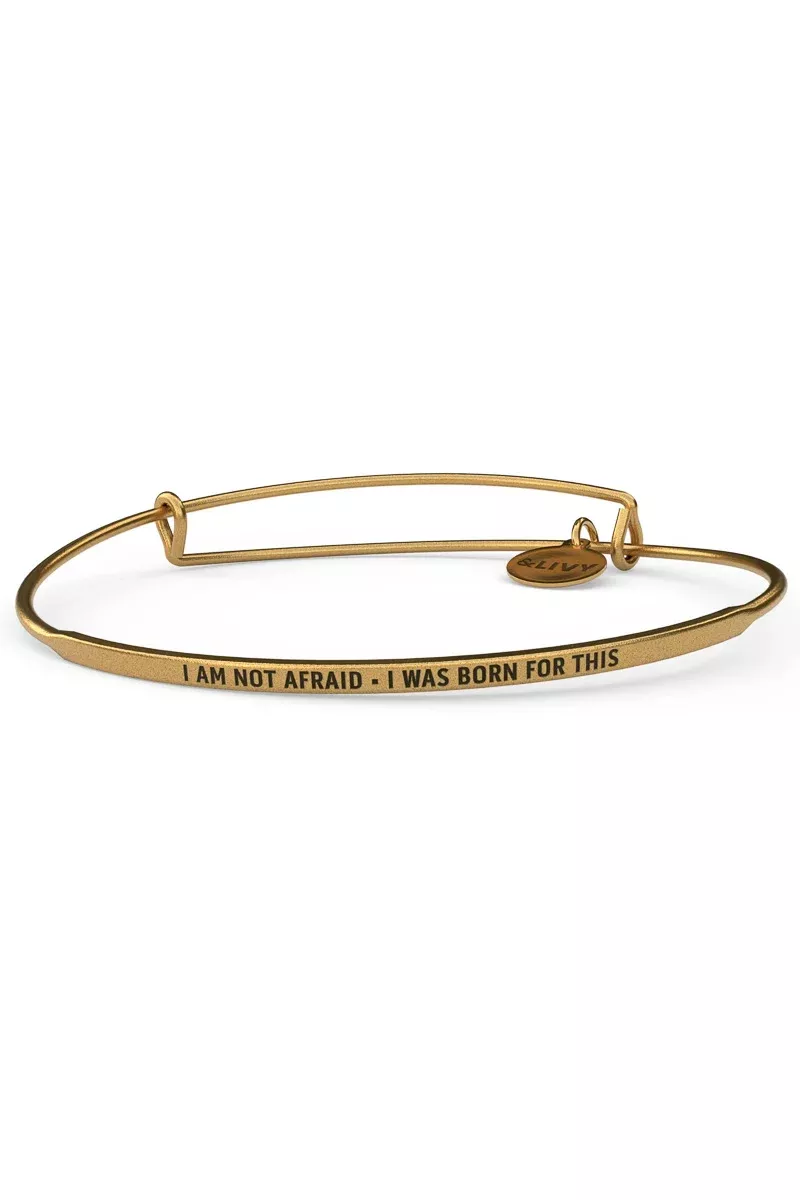 livy-posy-bracelet-i-m-not-afraid-i-was-born-this-antique-gold &Livy Posy Bracelet I'm Not Afraid I Was Born For This Antique Gold