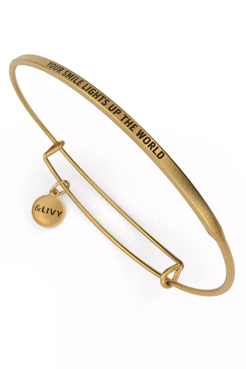 livy-posy-bracelet-your-smile-lights-up-world-antique-gold &Livy Posy Bracelet Your Smile Lights Up the World Antique Gold