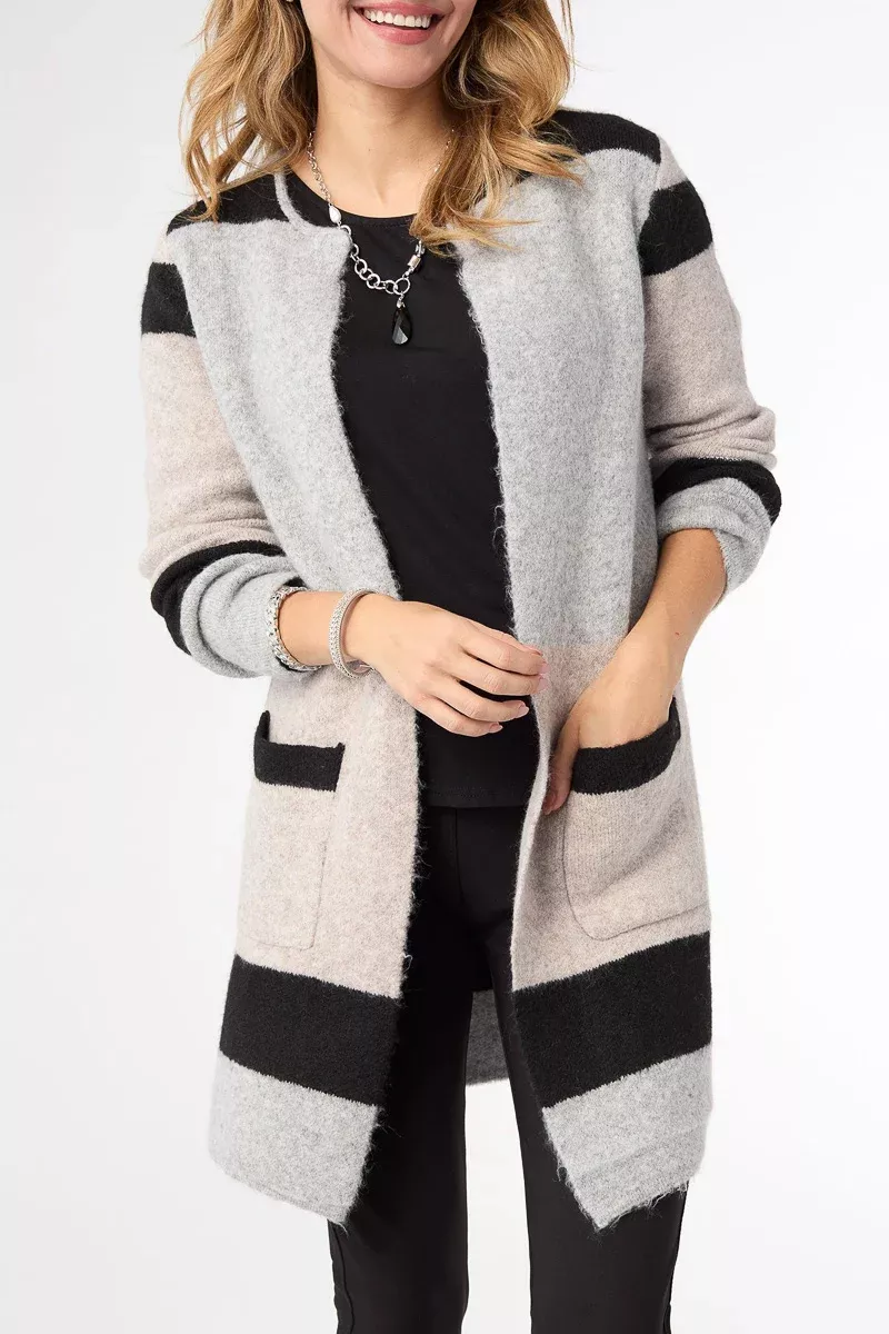 liz-open-cardigan-with-front-pockets-l-xl-mid-heather-grey Liz Open Cardigan with Front Pockets L/XL Mid Heather Grey