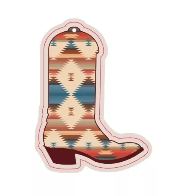 Midwestern Merch, Aztec Print Boot Air Freshener