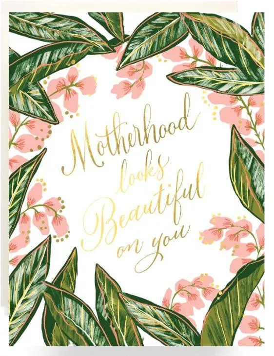 motherhood-looks-beautiful-on-you-plant-card "Motherhood Looks Beautiful on You" Plant Card