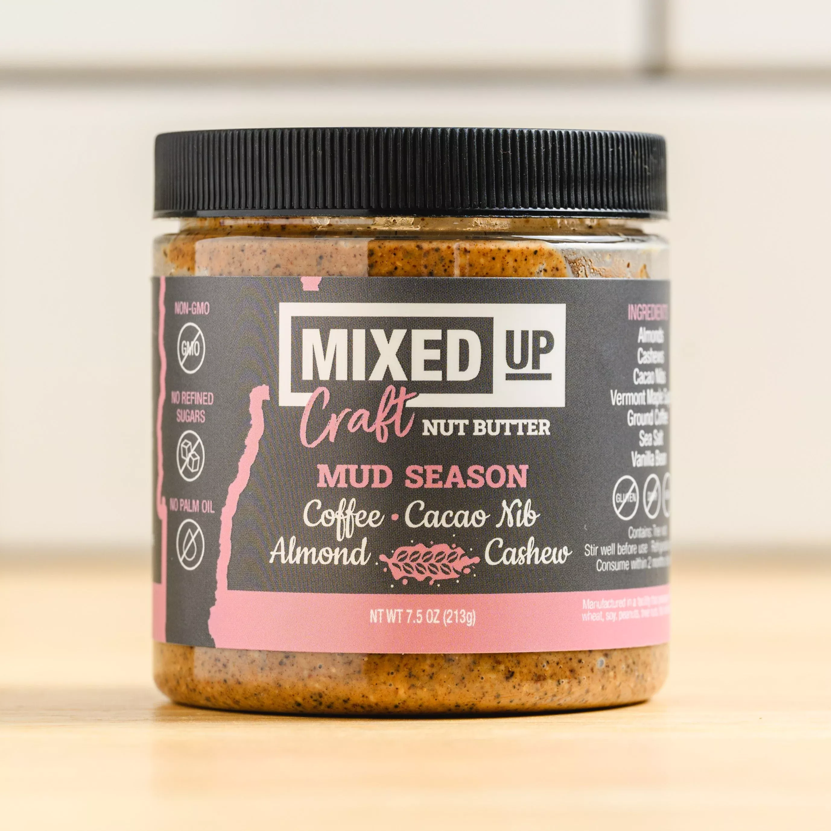 mud-season-crunchy-cacao-nib-coffee-nut-butter-7-5-oz "Mud Season" - Crunchy Cacao Nib & Coffee Nut Butter - 7.5 oz
