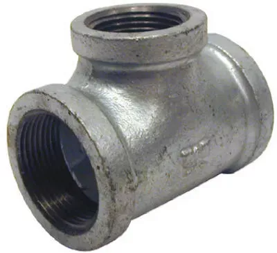 pipe-fittings-galvanized-reducing-tee-3-4-x-1-2-in Pipe Fittings, Galvanized Reducing Tee, 3/4 x 1/2-In.