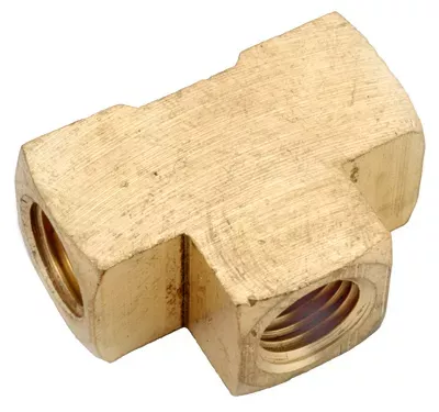 pipe-tee-brass-1-4-in Pipe Tee, Brass, 1/4-In.