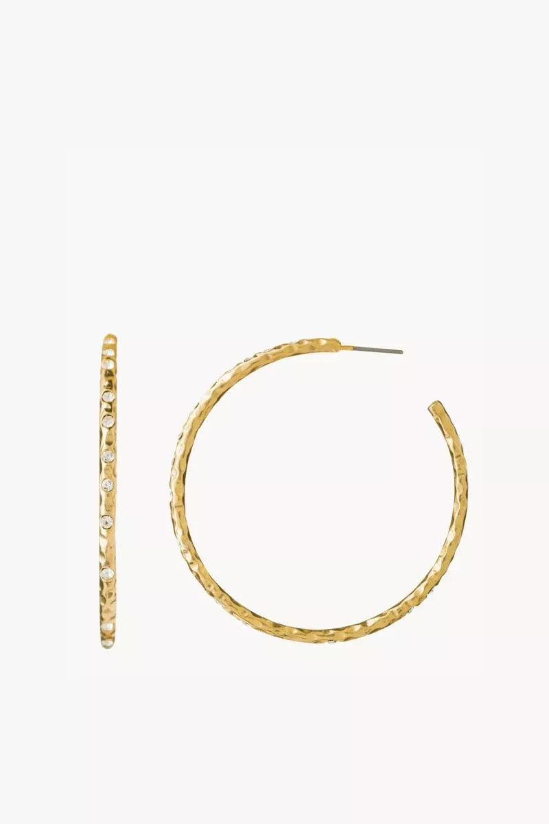 Spartina Fizz Hoop Earrings Crystal