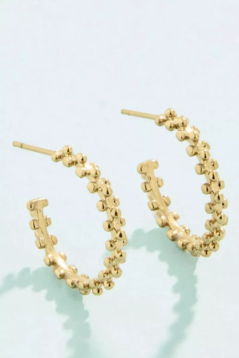 Spartina Splash Collection Telfair Hoop Earrings 20mm Gold