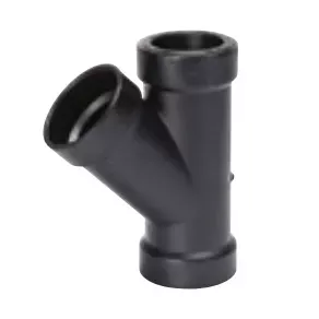 streamline-02830h-reducing-wye-4-in-hub-3-in-hub-black Streamline 02830H Reducing Wye, 4 in Hub, 3 in Hub, Black
