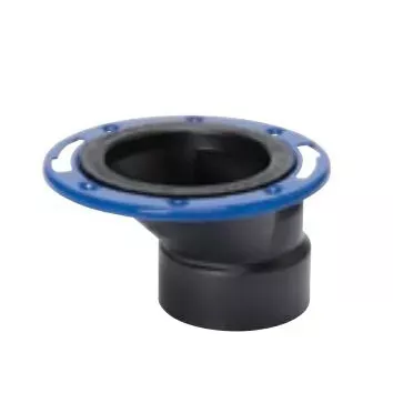 Streamline 02920 Offset Closet Flange with Ring, 4 x 3 in, Black