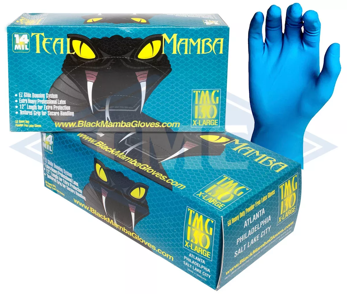 teal-mamba-14mil-latex-gloves-large-case-10-boxes-50-per-box Teal Mamba 14mil Latex Gloves,Large - Case of 10 boxes (50 per box)