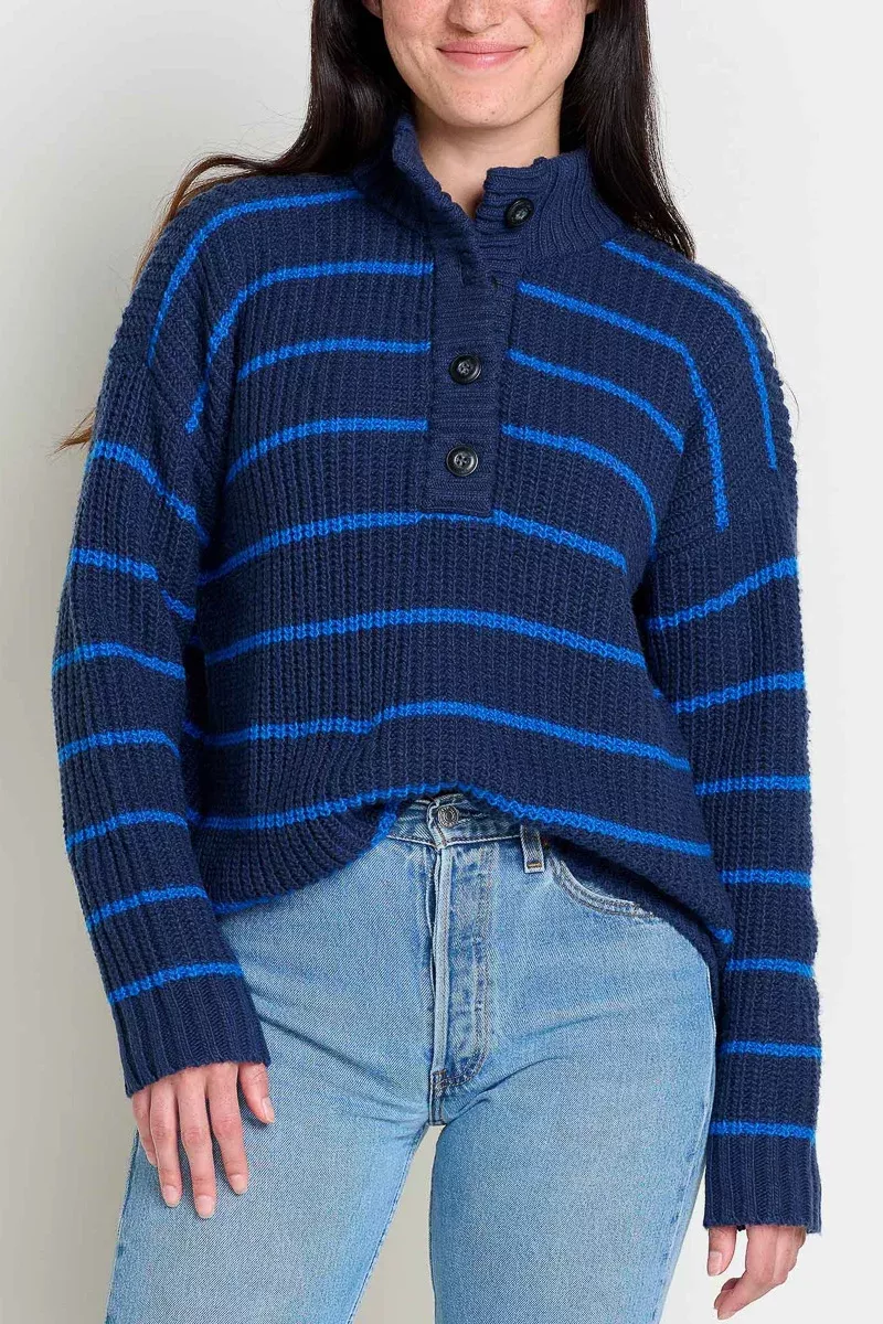 toad-co-women-s-moss-point-henley-sweater-nautical-stripe-extra-small Toad & Co Women's Moss Point Henley Sweater Nautical Stripe Extra Small