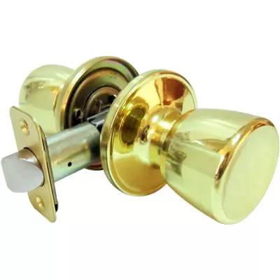 tru-guard-medium-tulip-knob-passage-lockset-polished-brass Tru-Guard Medium Tulip Knob Passage Lockset, Polished Brass