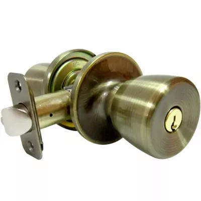 tru-guard-medium-tulip-style-knob-entry-lockset-antique-brass Tru-Guard Medium Tulip-Style Knob Entry Lockset, Antique Brass