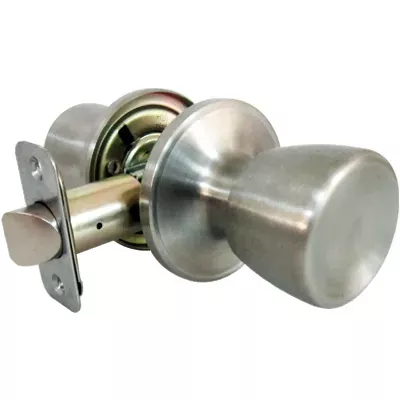 tru-guard-medium-tulip-style-knob-passage-lockset-stainless-steel Tru-Guard Medium Tulip-Style Knob Passage Lockset, Stainless Steel