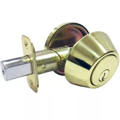 tru-guard-single-cylinder-deadbolt-polished-brass Tru-Guard Single-Cylinder Deadbolt, Polished Brass