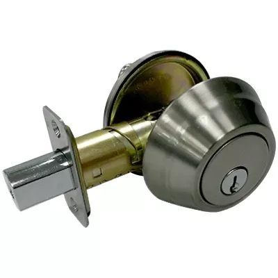 tru-guard-wavelet-single-cylinder-deadbolt-satin-nickel Tru-Guard Wavelet Single-Cylinder Deadbolt, Satin Nickel