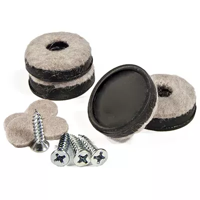 truguard-furniture-glides-felt-round-screw-on-1-in-4-pk TruGuard Furniture Glides, Felt, Round, Screw-On, 1-In., 4-Pk.