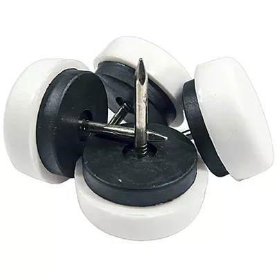truguard-furniture-glides-nail-on-cushioned-white-plastic-base-7-8-in-4-pk TruGuard Furniture Glides, Nail-On Cushioned, White Plastic Base, 7/8-In., 4-Pk.
