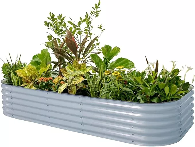 vego-garden-raised-garden-bed-kit-17-tall-10-in-1-modular-metal-planter-box-vege Vego garden Raised Garden Bed Kit, 17" Tall 10 in 1 Modular, Metal Planter Box for Vegetables, Flowers, Herbs, Terra Cotta
