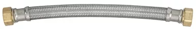 Water Heater Connector, Braided Stainless Steel, 3/4 FIP x 24-In.