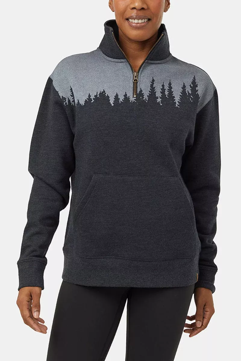 women-1-4-zip-meteorite-black-heather-white-extra-small Women 1/4 Zip Meteorite Black Heather/White Extra Small