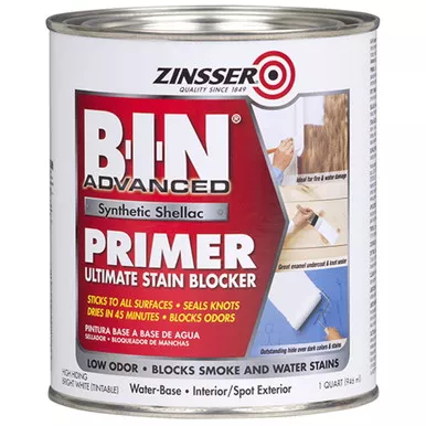 zinsser-b-i-n-advanced-synthetic-shellac-primer-white-1-qt Zinsser B-I-N Advanced Synthetic Shellac Primer - White - 1 qt