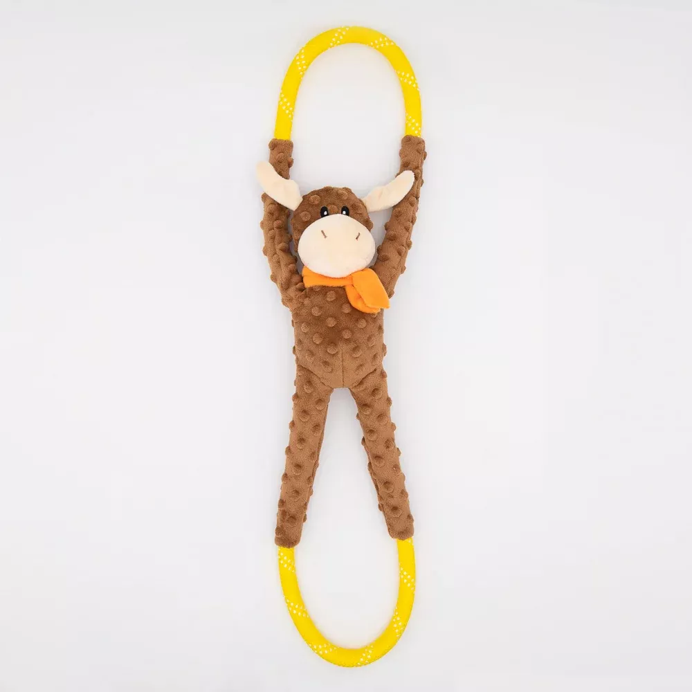 ZippyPaws RopeTugz – Moose Dog Toy