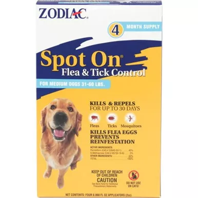 zodiac-spot-on-flea-tick-control-dogs-4-pk Zodiac Spot On Flea and Tick Control for Dogs - 4 pk